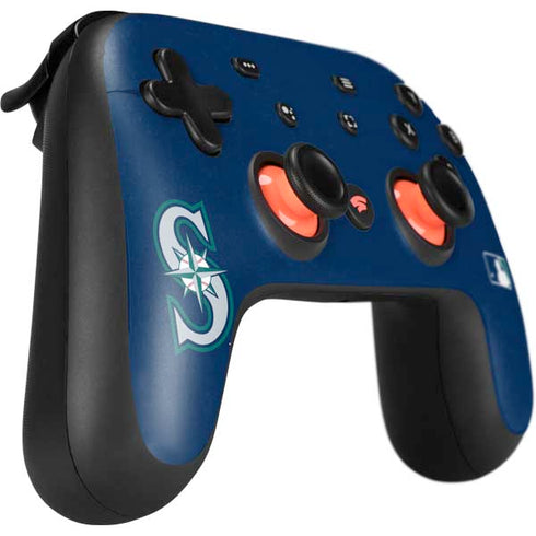 MLB Seattle Mariners - Solid Distressed Google Stadia Controller Skin