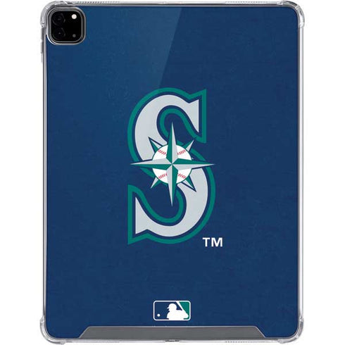 MLB Seattle Mariners - Solid Distressed iPad Pro 12.9in (2020) Clear Case