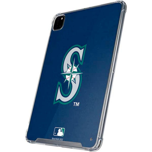 MLB Seattle Mariners - Solid Distressed iPad Pro 12.9in (2020) Clear Case