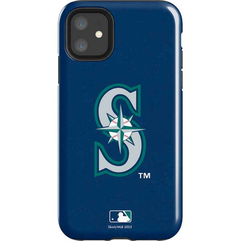 MLB Seattle Mariners - Solid Distressed iPhone 11 Impact Case