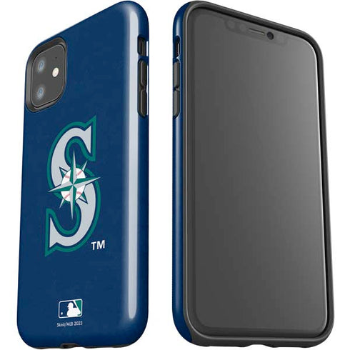 MLB Seattle Mariners - Solid Distressed iPhone 11 Impact Case