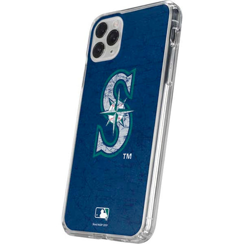MLB Seattle Mariners - Solid Distressed iPhone 11 Pro Clear Case