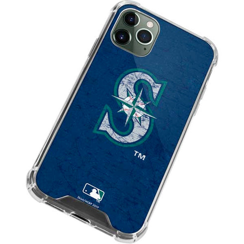 MLB Seattle Mariners - Solid Distressed iPhone 11 Pro Max Clear Case