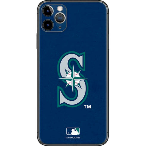 MLB Seattle Mariners - Solid Distressed iPhone 11 Pro Max Skin