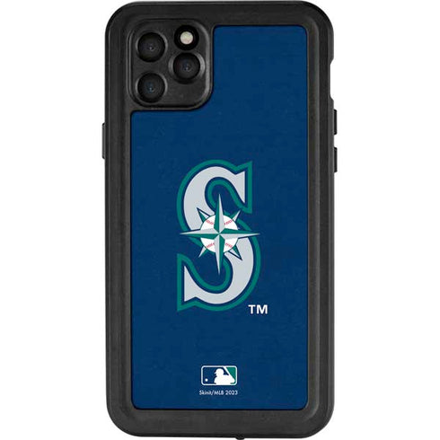 MLB Seattle Mariners - Solid Distressed iPhone 11 Pro Max Waterproof Case