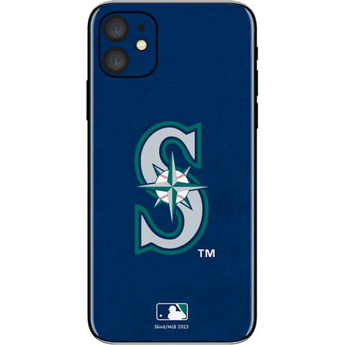 MLB Seattle Mariners - Solid Distressed iPhone 11 Skin