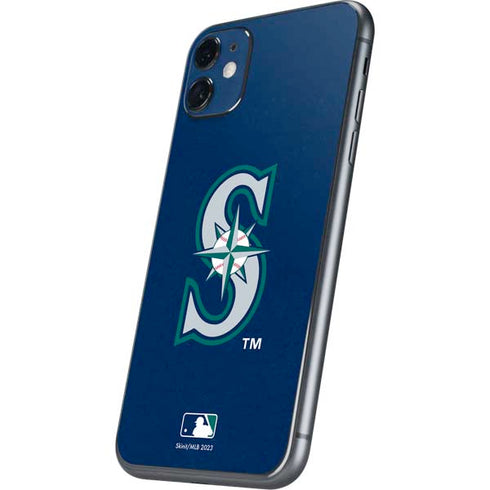 MLB Seattle Mariners - Solid Distressed iPhone 11 Skin
