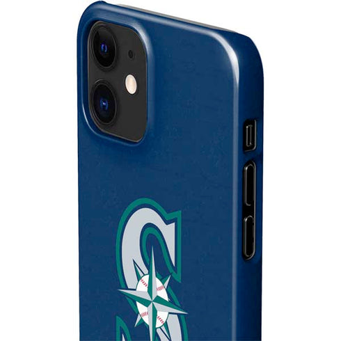 MLB Seattle Mariners - Solid Distressed iPhone 12 Mini Lite Case