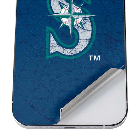 MLB Seattle Mariners - Solid Distressed iPhone 12 Pro Max Skin