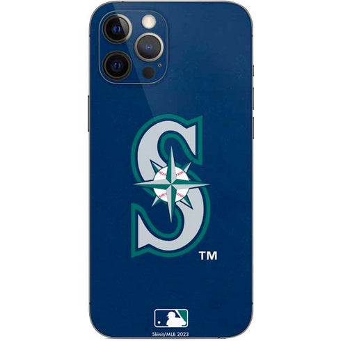 MLB Seattle Mariners - Solid Distressed iPhone 12 Pro Max Skin