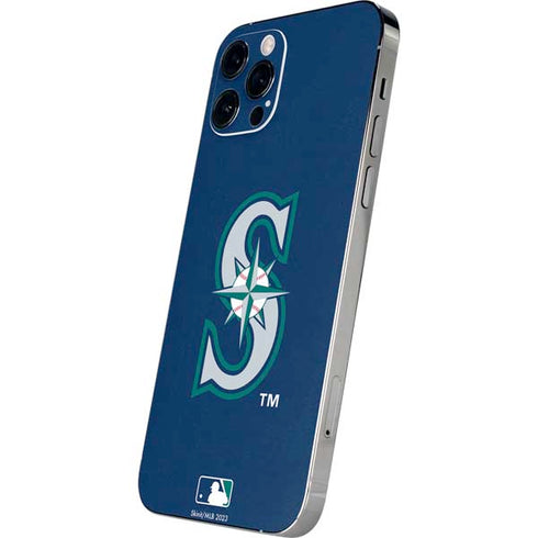MLB Seattle Mariners - Solid Distressed iPhone 12 Pro Max Skin