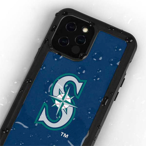 MLB Seattle Mariners - Solid Distressed iPhone 12 Pro Max Waterproof Case
