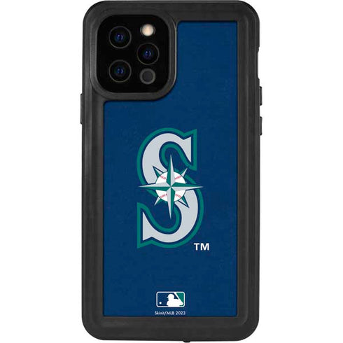 MLB Seattle Mariners - Solid Distressed iPhone 12 Pro Waterproof Case