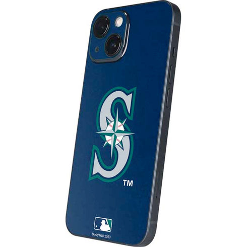 MLB Seattle Mariners - Solid Distressed iPhone 13 Mini Skin