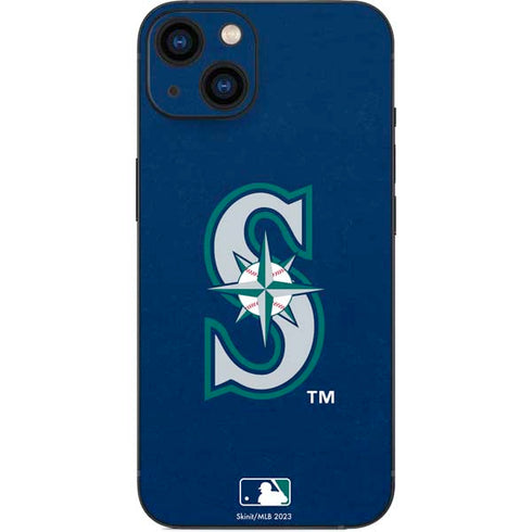 MLB Seattle Mariners - Solid Distressed iPhone 13 Skin