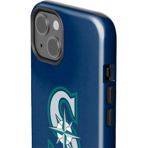 MLB Seattle Mariners - Solid Distressed iPhone 15 Plus Impact Case