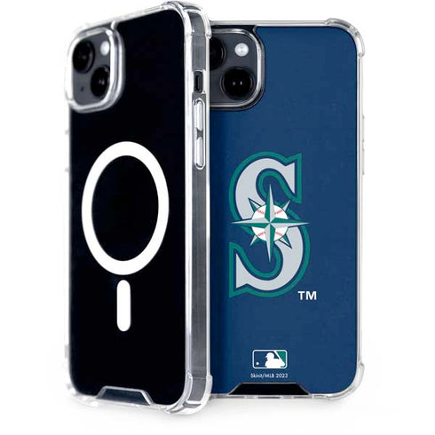 MLB Seattle Mariners - Solid Distressed iPhone 15 Plus MagSafe Case
