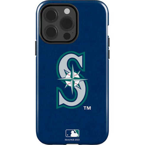 MLB Seattle Mariners - Solid Distressed iPhone 15 Pro Impact Case