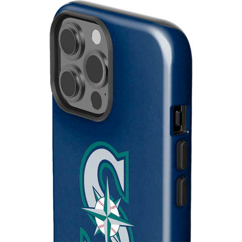 MLB Seattle Mariners - Solid Distressed iPhone 15 Pro Max Impact Case
