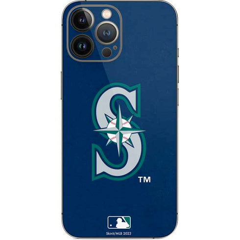 MLB Seattle Mariners - Solid Distressed iPhone 14 Pro Max Skin