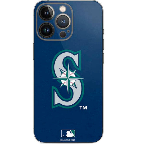MLB Seattle Mariners - Solid Distressed iPhone 14 Pro Skin