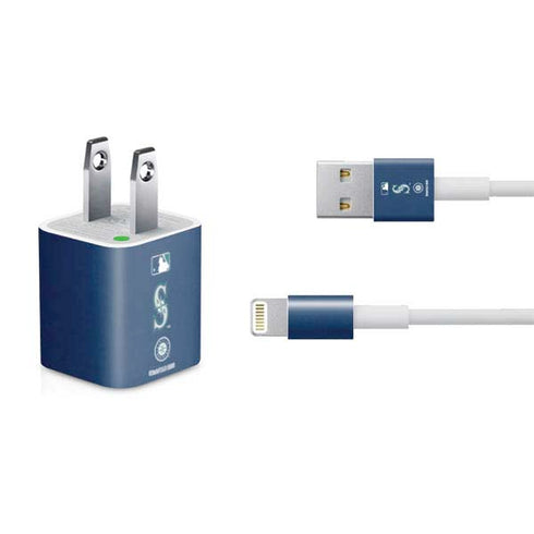 MLB Seattle Mariners - Solid Distressed iPhone Charger (5W USB) Skin