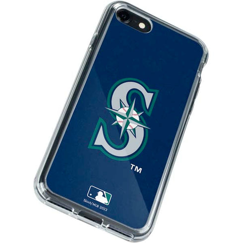 MLB Seattle Mariners - Solid Distressed iPhone SE (2nd & 3rd Gen) Clear Case