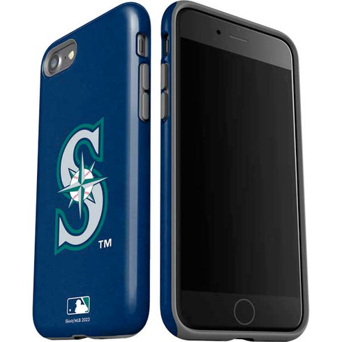 MLB Seattle Mariners - Solid Distressed iPhone SE (2nd & 3rd Gen) Pro Case