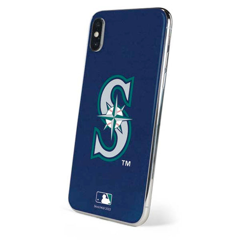 MLB Seattle Mariners - Solid Distressed iPhone XS Max Skin