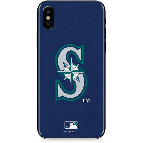 MLB Seattle Mariners - Solid Distressed iPhone XS Skin