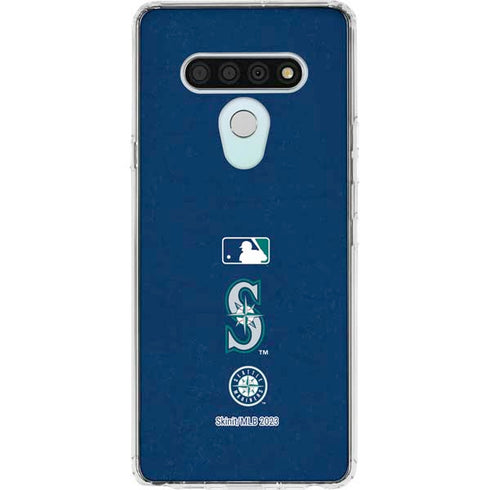 MLB Seattle Mariners - Solid Distressed LG Stylo 6 Clear Case
