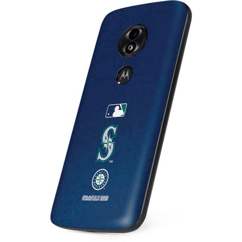 MLB Seattle Mariners - Solid Distressed Moto E5 Play Skin