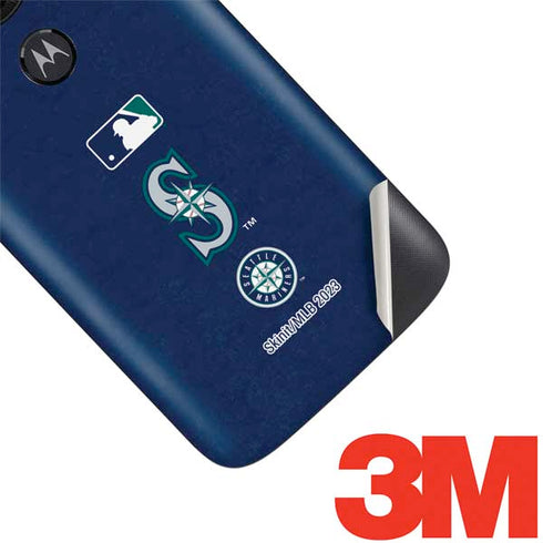 MLB Seattle Mariners - Solid Distressed Moto E5 Play Skin
