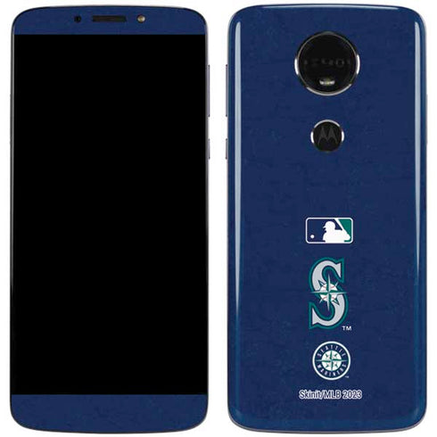 MLB Seattle Mariners - Solid Distressed Moto E5 Plus Skin
