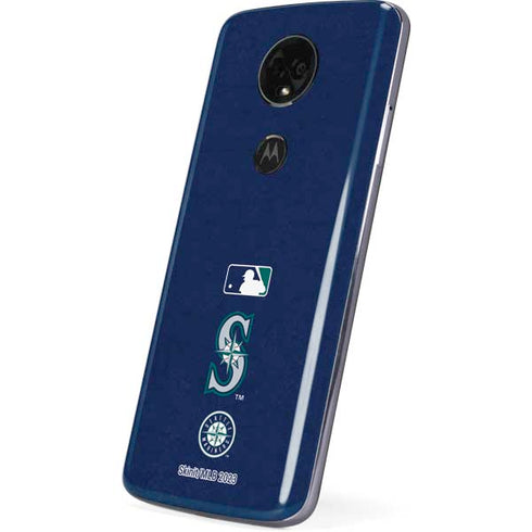 MLB Seattle Mariners - Solid Distressed Moto E5 Plus Skin