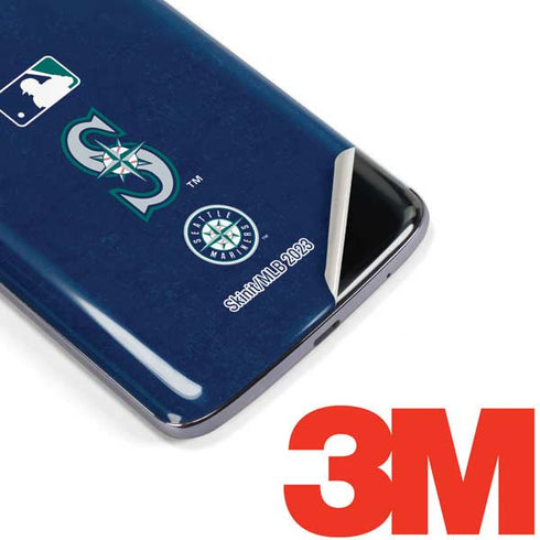 MLB Seattle Mariners - Solid Distressed Moto E5 Plus Skin