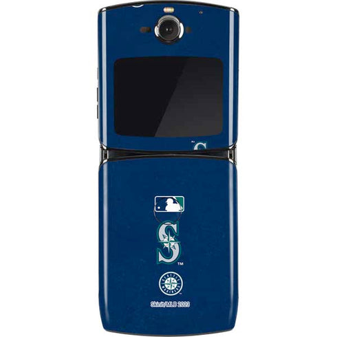 MLB Seattle Mariners - Solid Distressed Motorola RAZR Skin