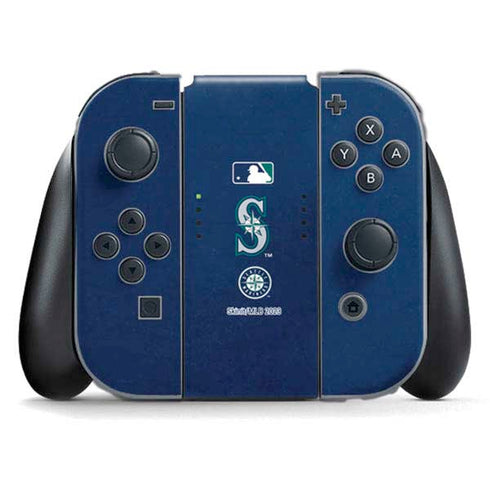 MLB Seattle Mariners - Solid Distressed Nintendo Switch (2017-2021) Joy-Con Controller Skin