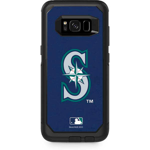 MLB Seattle Mariners - Solid Distressed Otterbox Commuter Galaxy Skin