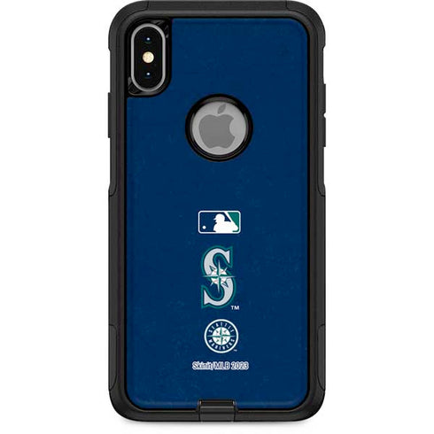 MLB Seattle Mariners - Solid Distressed Otterbox Commuter iPhone Skin