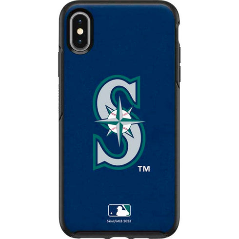 MLB Seattle Mariners - Solid Distressed Otterbox Symmetry iPhone Skin