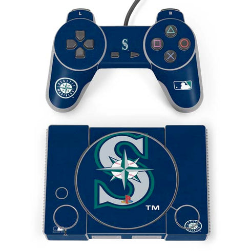 MLB Seattle Mariners - Solid Distressed PlayStation Classic Bundle Skin