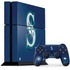MLB Seattle Mariners - Solid Distressed PS4 Console and Controller Bundle Skin