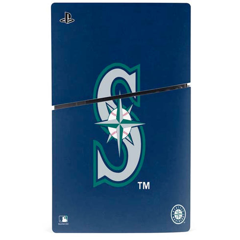 MLB Seattle Mariners - Solid Distressed PS5 Slim Digital Edition Bundle Skin