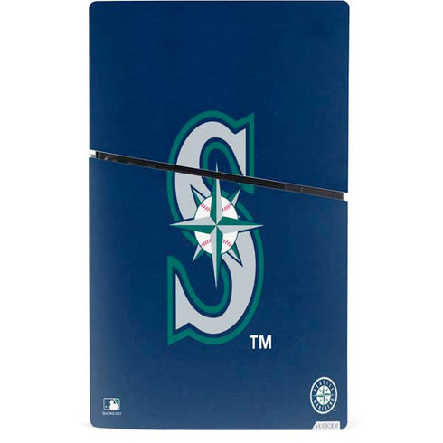MLB Seattle Mariners - Solid Distressed PS5 Slim Digital Edition Console Skin