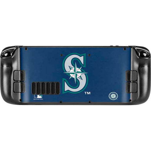 MLB Seattle Mariners - Solid Distressed Steam Deck Handheld Gaming Computer Skin