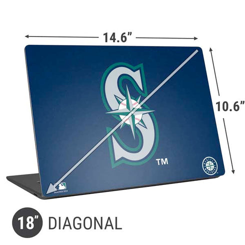 MLB Seattle Mariners - Solid Distressed Universal Laptop 18in (14.6 x 10.6in) Skin