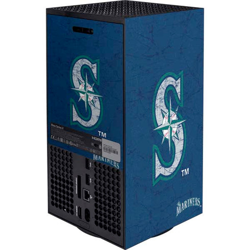 MLB Seattle Mariners - Solid Distressed Xbox Series X Bundle Skin