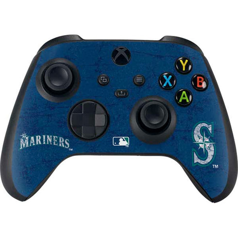 MLB Seattle Mariners - Solid Distressed Xbox Series X Bundle Skin