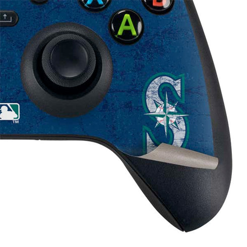 MLB Seattle Mariners - Solid Distressed Xbox Series X Bundle Skin
